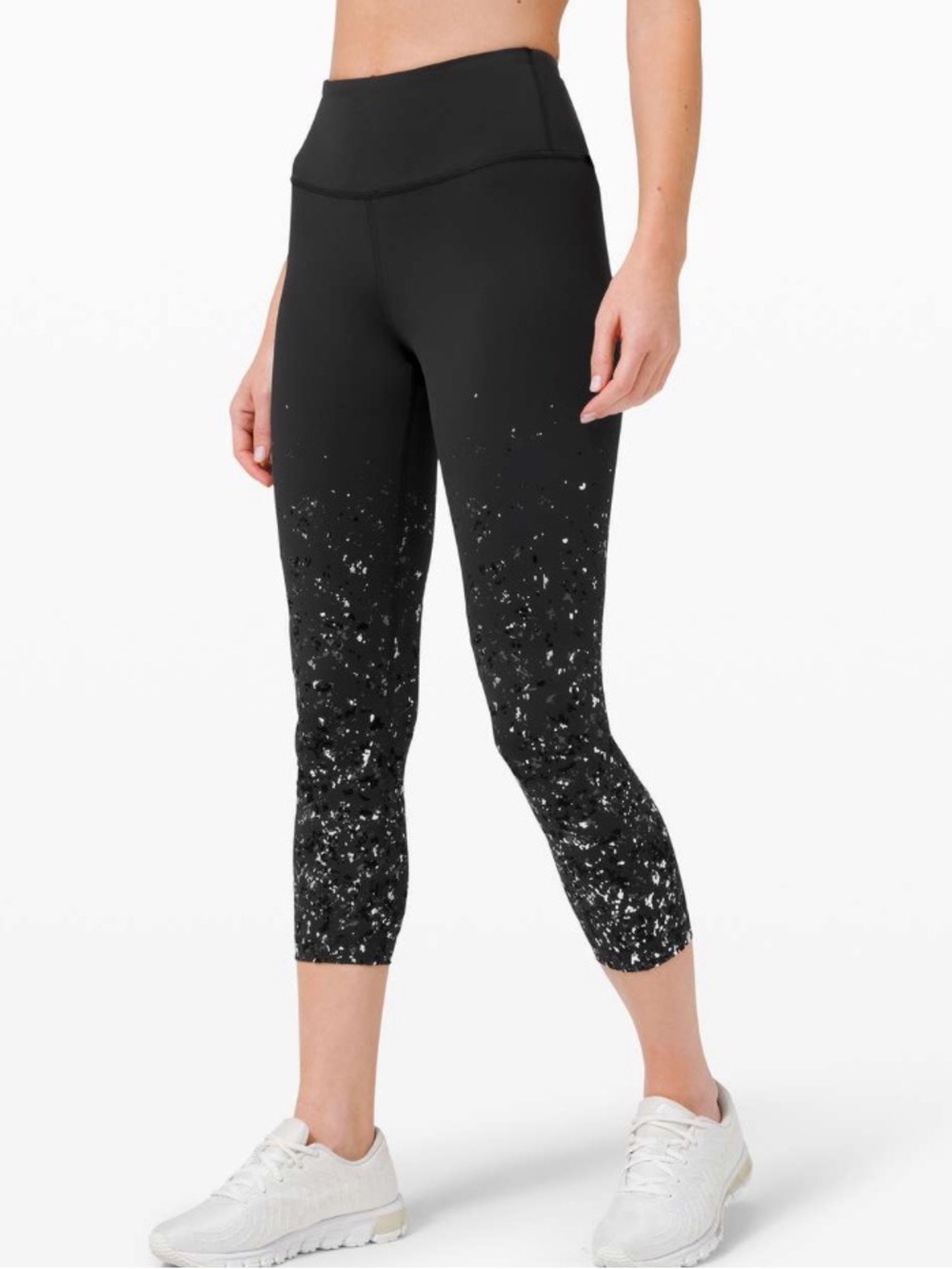 Lululemon Speed Wunder Mid Rise Crop 23" *Speckle Shine Size 4 Leggings
